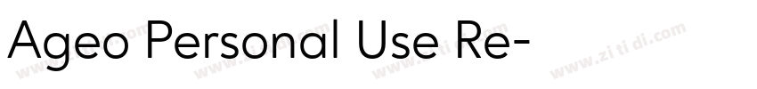 Ageo Personal Use Re字体转换 Ageo Personal Use Re字体转换